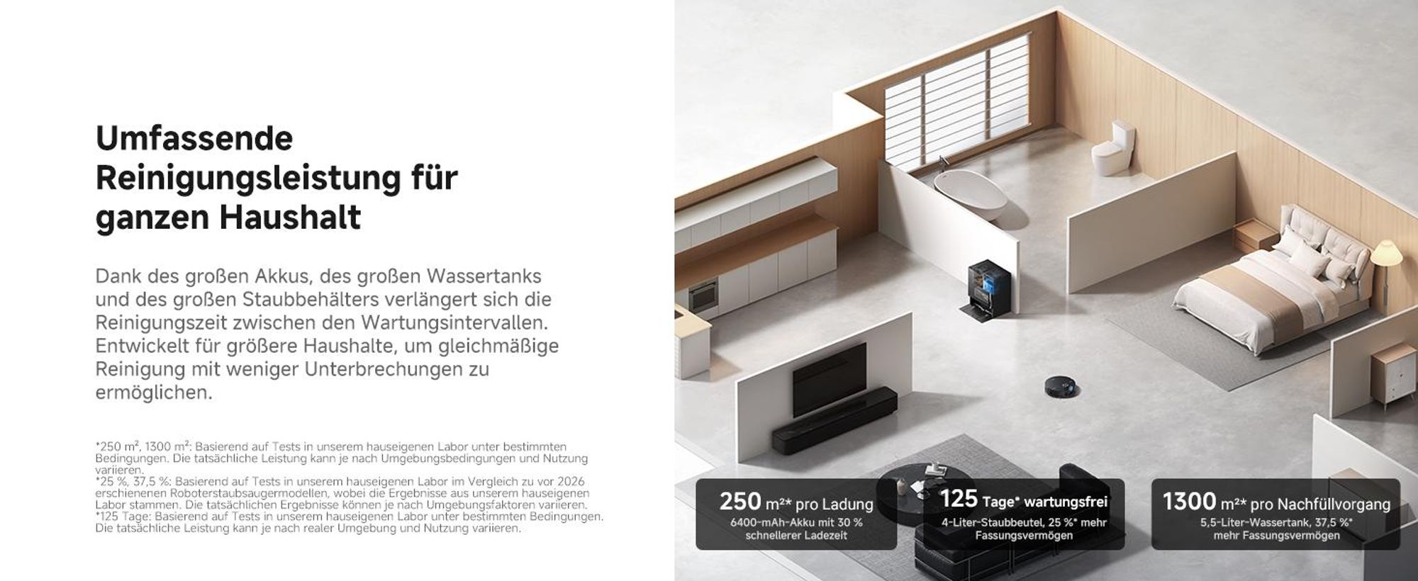 MOVA Z70 Ultra Roller Complete Saug- und Wischroboter mit automatischer Entleerung, selbstreinigendem Walzenmopp, 36.000 Pa
