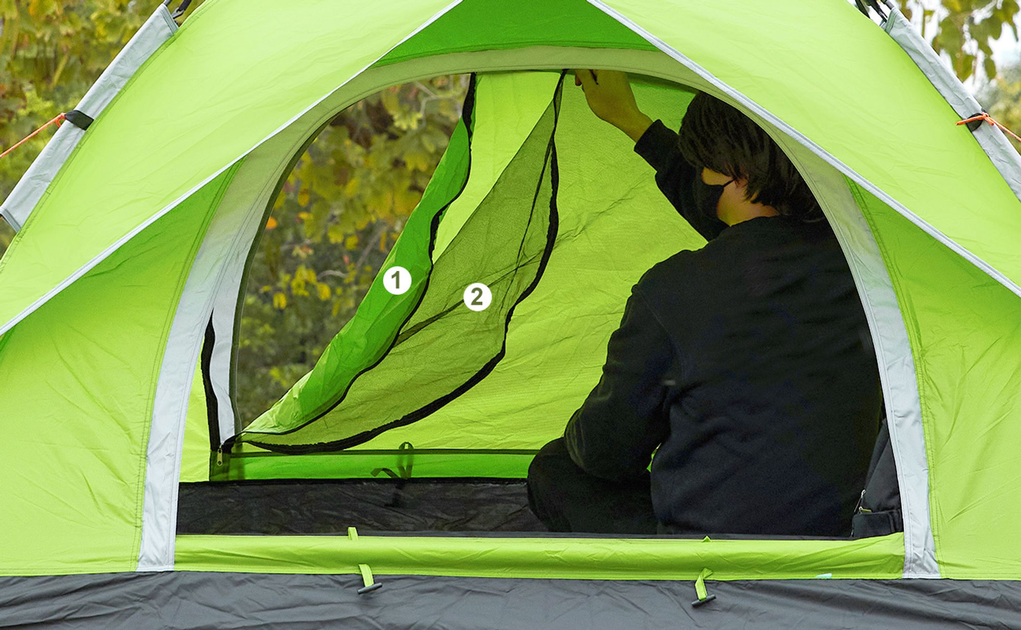 Pop Up Zelt Wurfzelt Camouflage  Wasserdicht, Fr 2-3 Personen,  Ultraleicht & Praktisch Fr Camping Wurfzelt Fr Schnelles Aufbauen