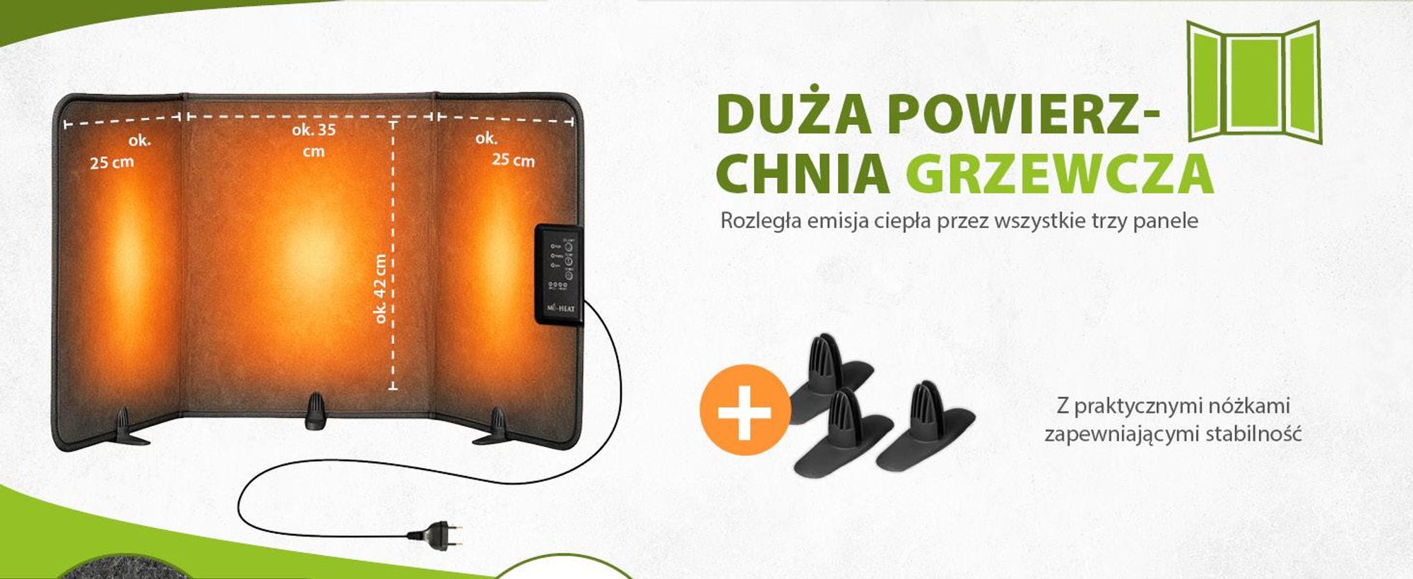Składany panel grzewczy 51x100cm grzejnik stołowy na podczerwień do 60 °C składana ściana grzewcza