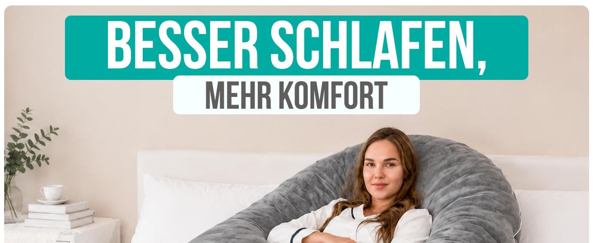 Strex schwangerschaftskissen XXL - U-Form Seitenschläferkissen 280 cm mit abnehmbarer Abdeckung | Ganzkörper-Stillkissen mit hochwertiger PP-Baumwollfüllung