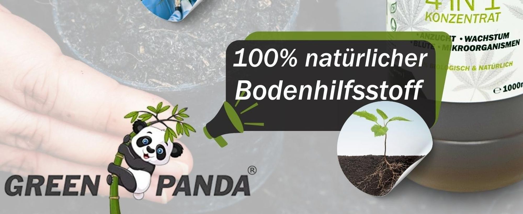 GreenPanda Dünger für Indoor & Outdoor - 1l Konzentrat für Pflanzen Hanf - Magnesium Calcium Dünger