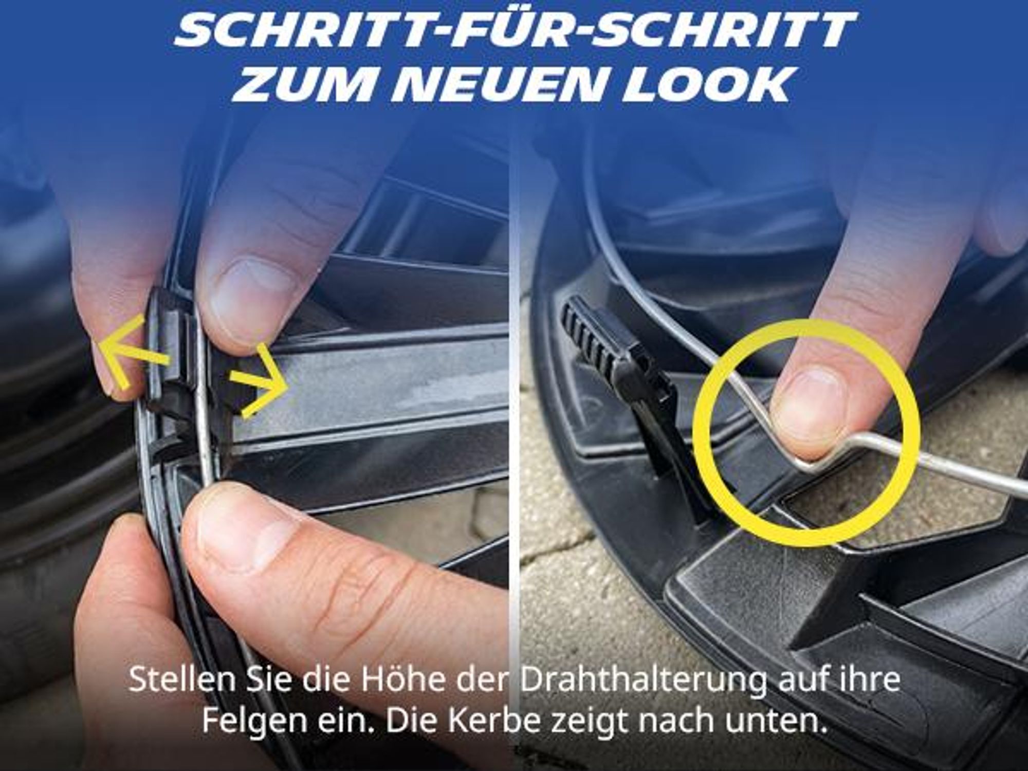 MICHELIN Radzierblenden 4er Set 16 Zoll (40,6 cm) silber mit Chromring, MX-MS