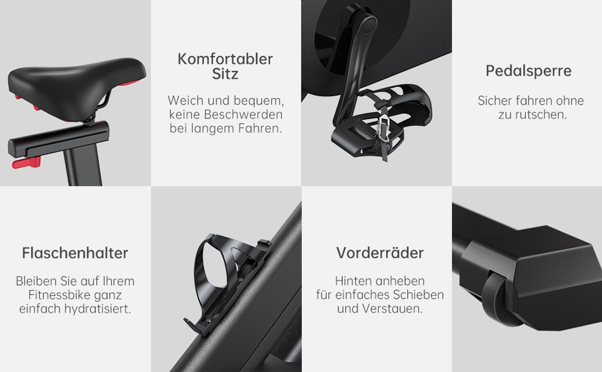 JASPORT C3 - Smart Indoor Speedbike-Magnetwiderstand-Heimtrainer Leises Kardio Fitnessbike 7,5 kg Alu-Schwungrad App mit Video-on-Demand-Trainingskurs