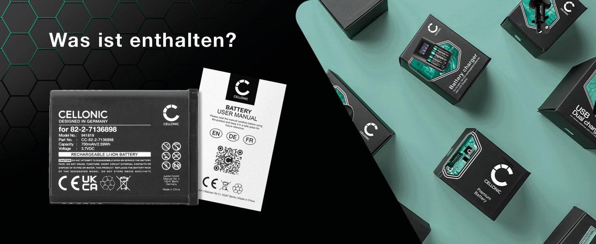 CELLONIC 1x Akku für Headset Kompatibel mit SteelSeries Arctis Nova Pro, 61527, 82-2-7136898 - (700mAh , 3.7V)