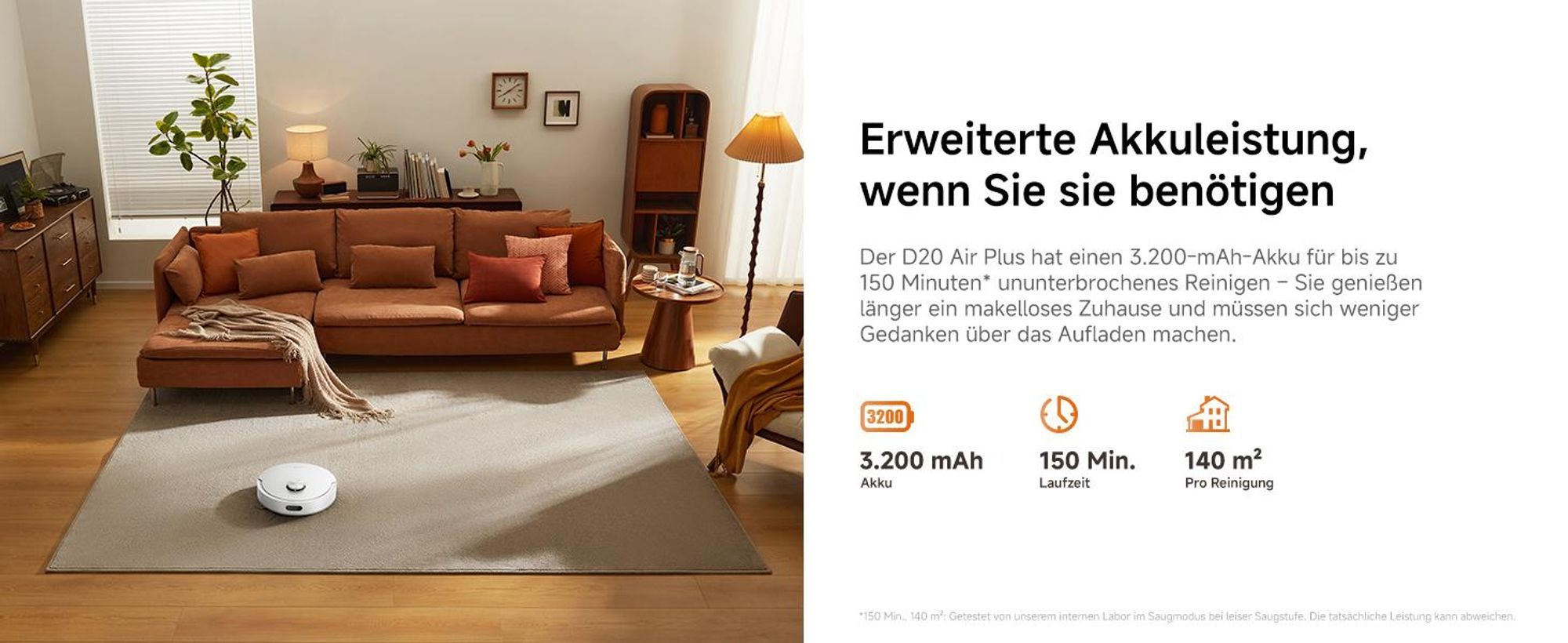 Dreame D20 Air Plus Saug- und Wischroboter mit 20.000Pa Saugkraft,Verwicklungsschutz,selbstentleerendem Dock,Teppich-Tiefenreinigung,Smart-Navigation