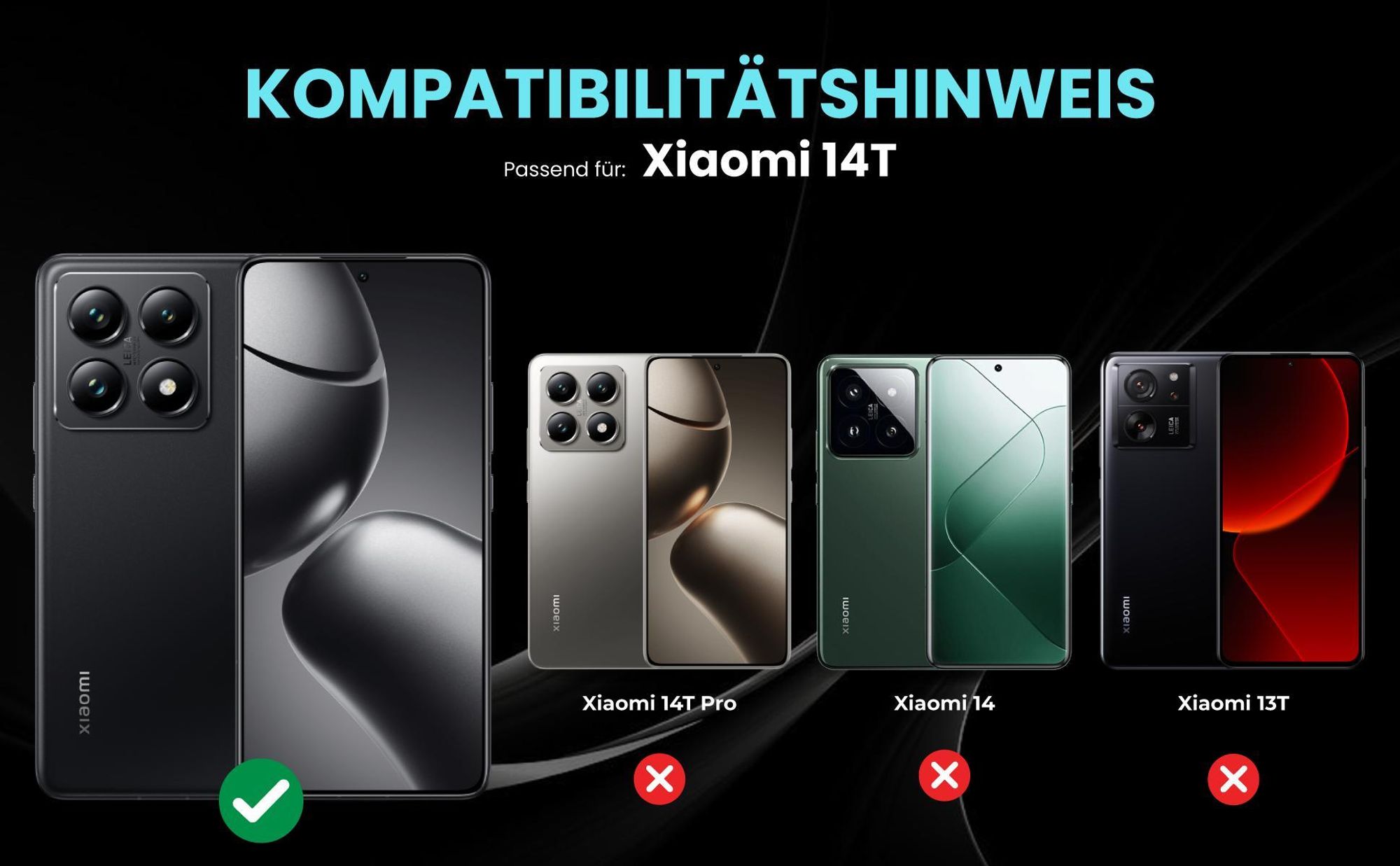 Kompatibilitätshinweise Hülle für Xiaomi 14T