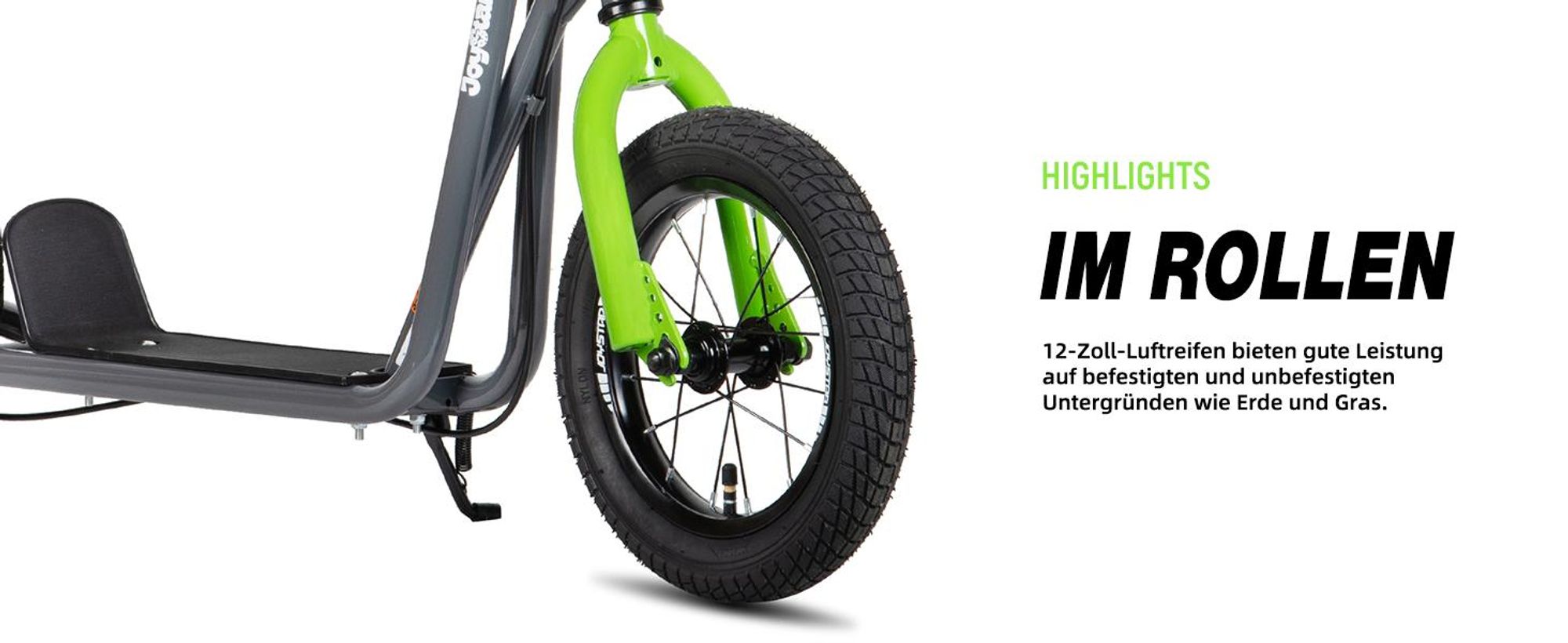 Stabiler rosa Kinderscooter 12 Zoll für Outdoor-Abenteuer