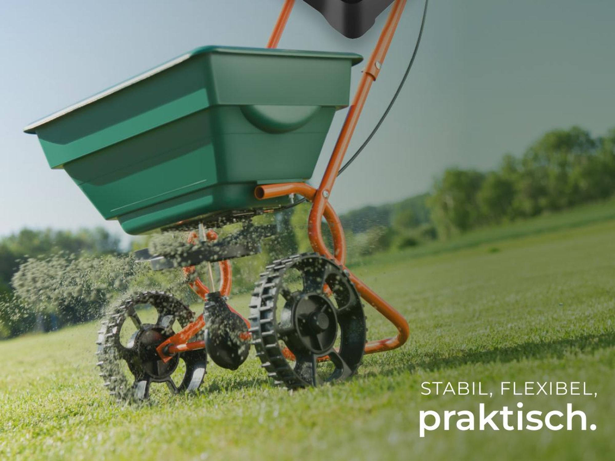 tectake® Streuwagen 25 l 75 x 46 x 105 cm