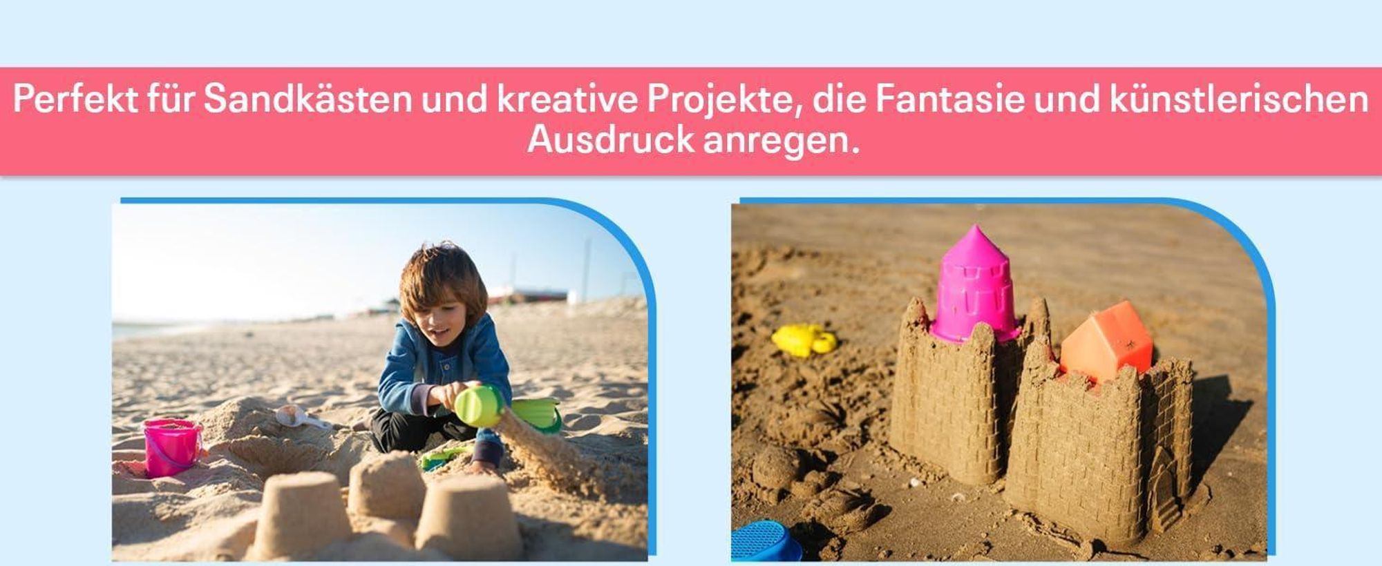 4myBaby GmbH - Spielsand 50kg | Quarz Sand für Sandkasten | Kinder Spielsand | Dekosand | Spiel sand für Sand kasten | Sandkasten Sand | Gewaschener