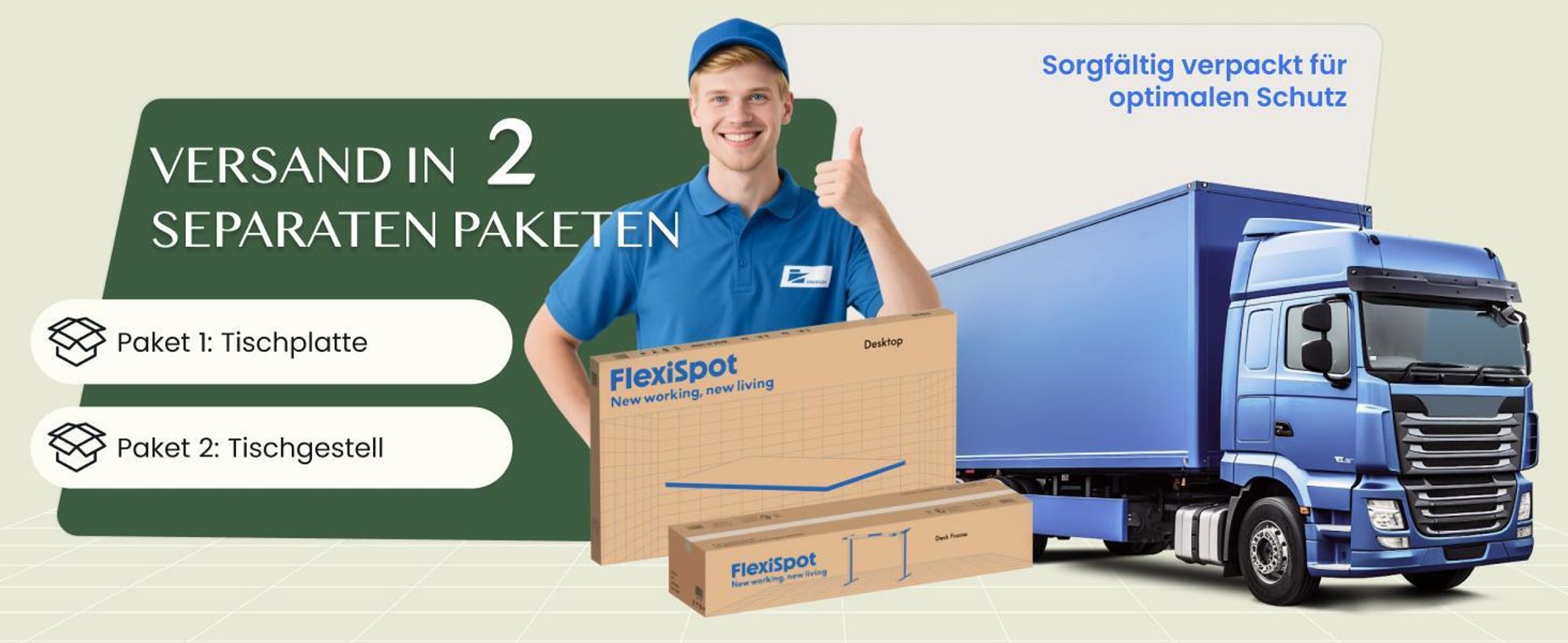FLEXISPOT E1 Pro Elektrisch Höhenverstellbarer Schreibtisch 120x80cm 25MM EINTEILIGE TISCHPLATTE Doppelmotor 120KG Tragkraft 4 Speicherplätze, Mousseweiß+Mintgrün