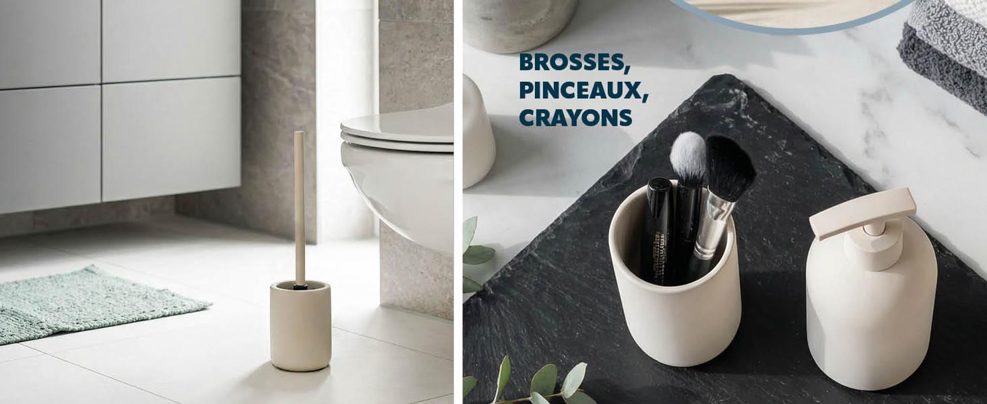 Accessoires de salle de bains en céramique
