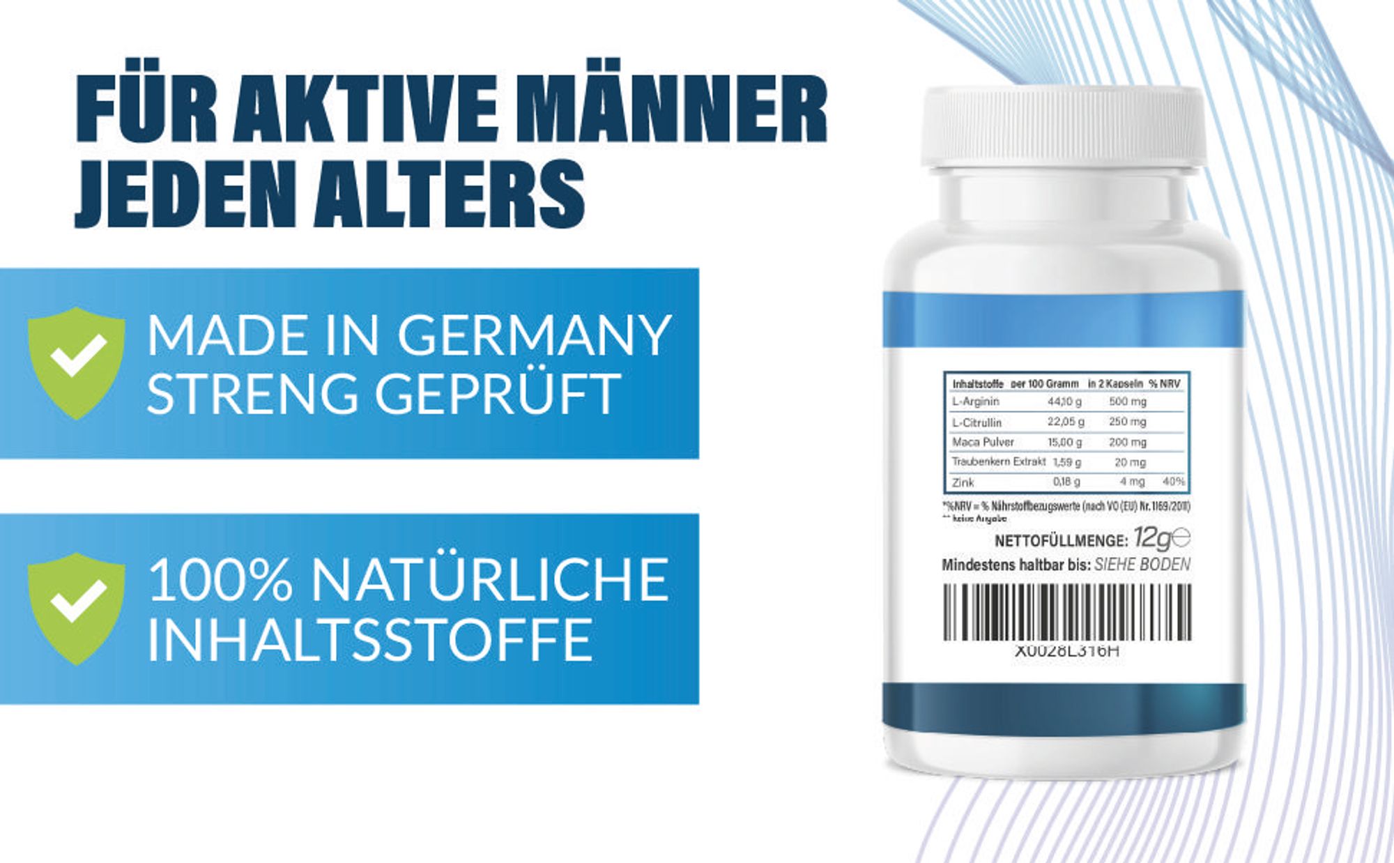 Saint Nutrition® Viarin 500mg | für Männer – für den abenteuerlustigen Mann – mehr Spaß zu zweit – für Ihr Liebesleben – aktive Männer – 20 Kapseln