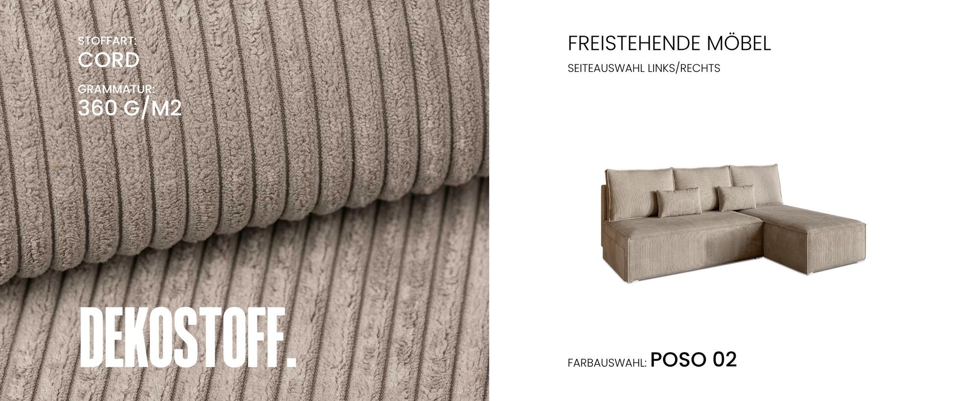 BroMARKT Ecksofa TOP SLIM Schlaffunktion Bettkasten L-Form 120x200 cm Vanille