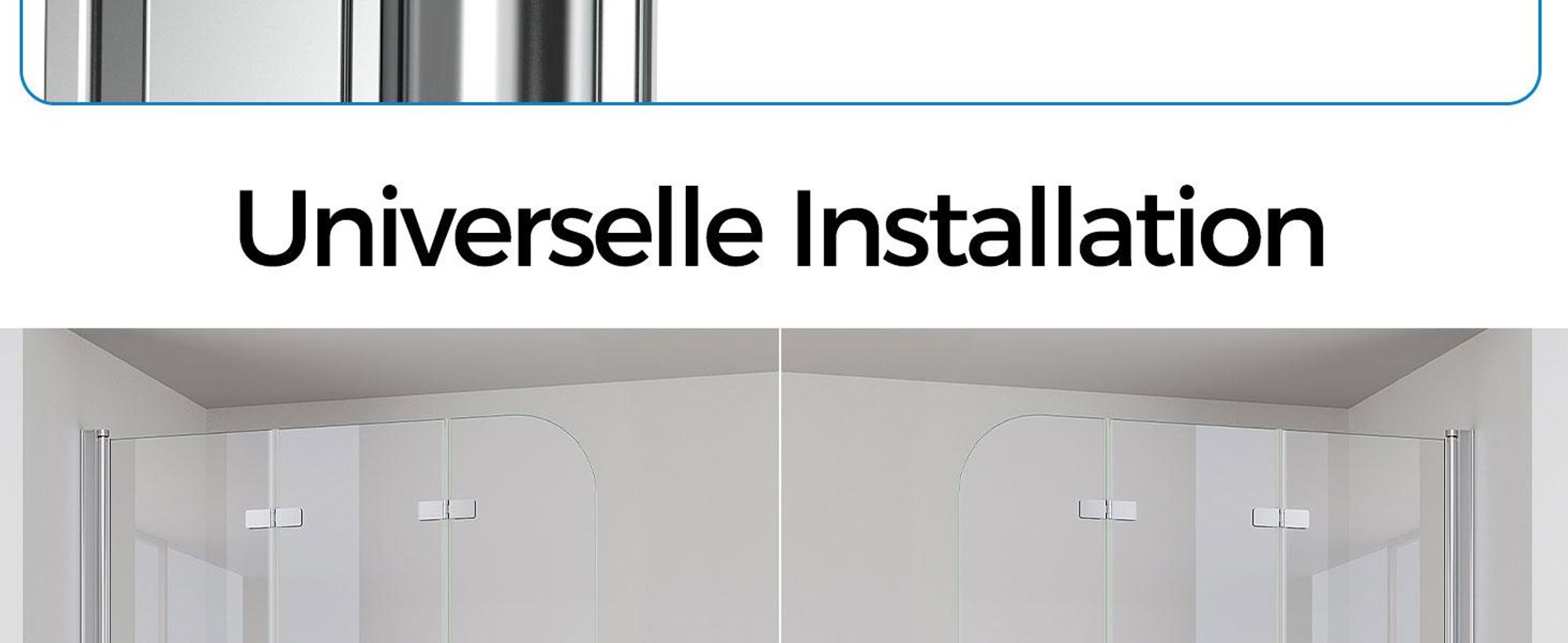 IMPTS Duschwand für Badewanne 120x140cm 3-teilig Faltwand Badewannenaufsatz Faltbar Duschabtrennung 6mm ESG GLAS Badwannenfaltwand Chrom, Klarglas
