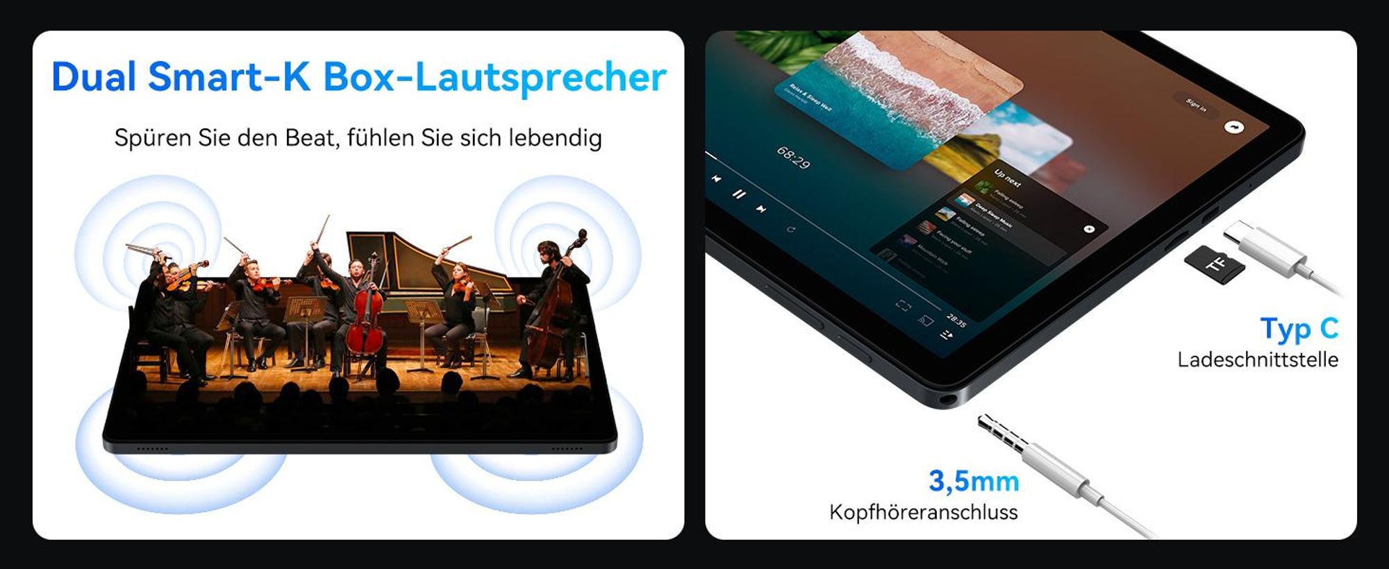 TABWEE T90 Tablet Android 16, 11 Zoll, 24GB (8+16) RAM+128GB ROM(2TB TF), 5G WiFi, mit Stift/Maus/Tastatur, 8000mAh/16MP+8MP/Widevine L1/Gemini AI