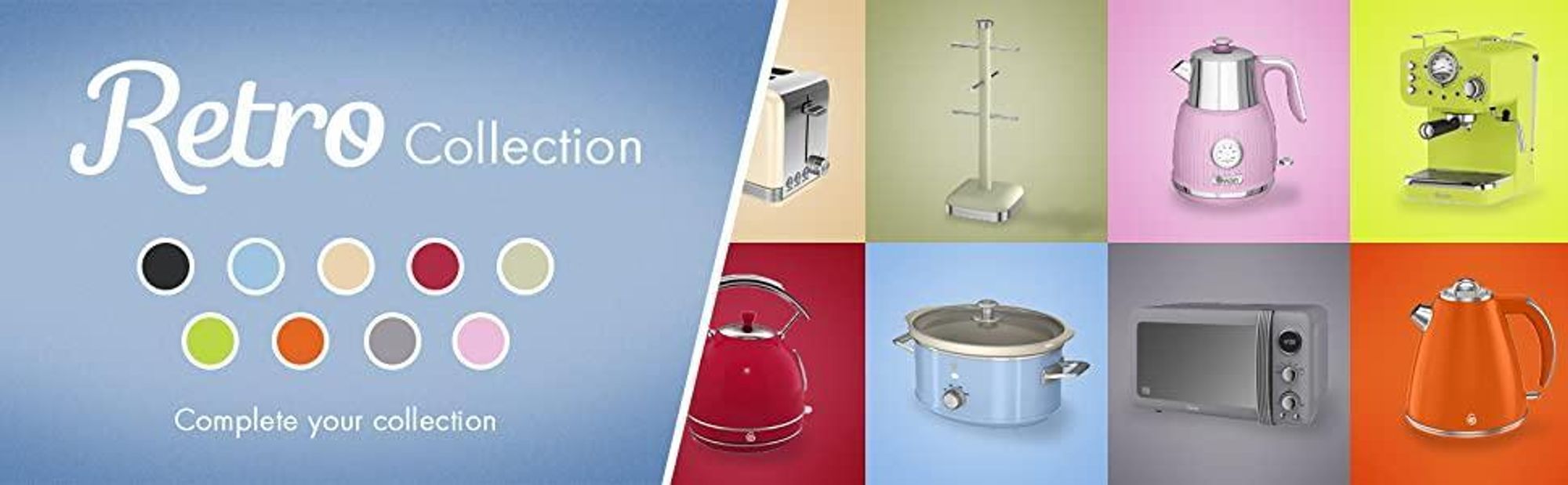 SWAN SK14630YELNEU Retro Elektrisch Wasserkocher 1,8L Vintage Abschaltautomatik Kabellos, Edelstahl Gelb