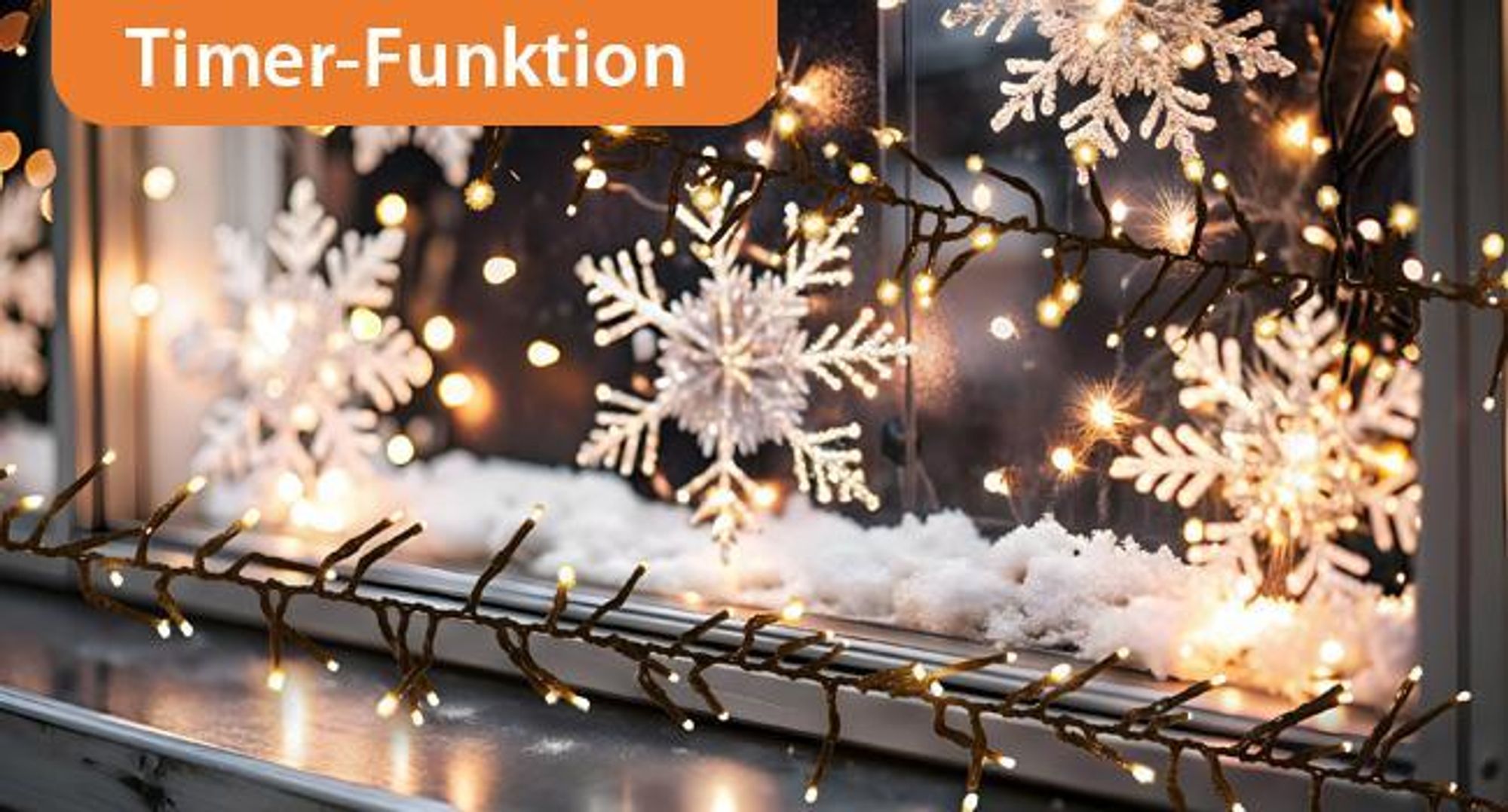 Salcar 10m 1000 LED Lichterkette Weihnachten Beleuchtung Warmweiß Cluster mit 8 Modi und Memory Innen Hochzeit Party Deko