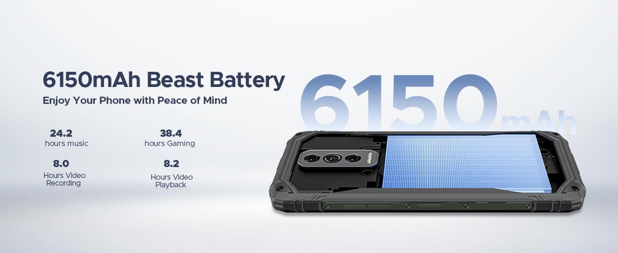 Doogee Blade 10 Ultra Energy, 16,7 cm (6,56 palců), 6 GB RAM, 128 GB úložiště, 64 MP fotoaparát, operační systém Android 16.0, černá barva