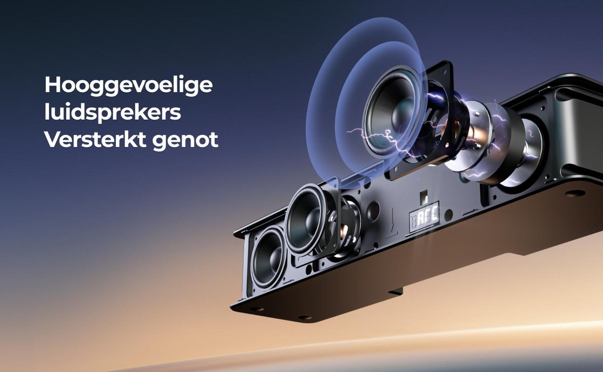 ULTIMEA 5.1 Soundbar met Dolby Atmos, 3D-omgevingsgeluidssysteem met subwoofer, 2 achterluidsprekers, Soundbar met Bluetooth 5.3 en instelbare bas
