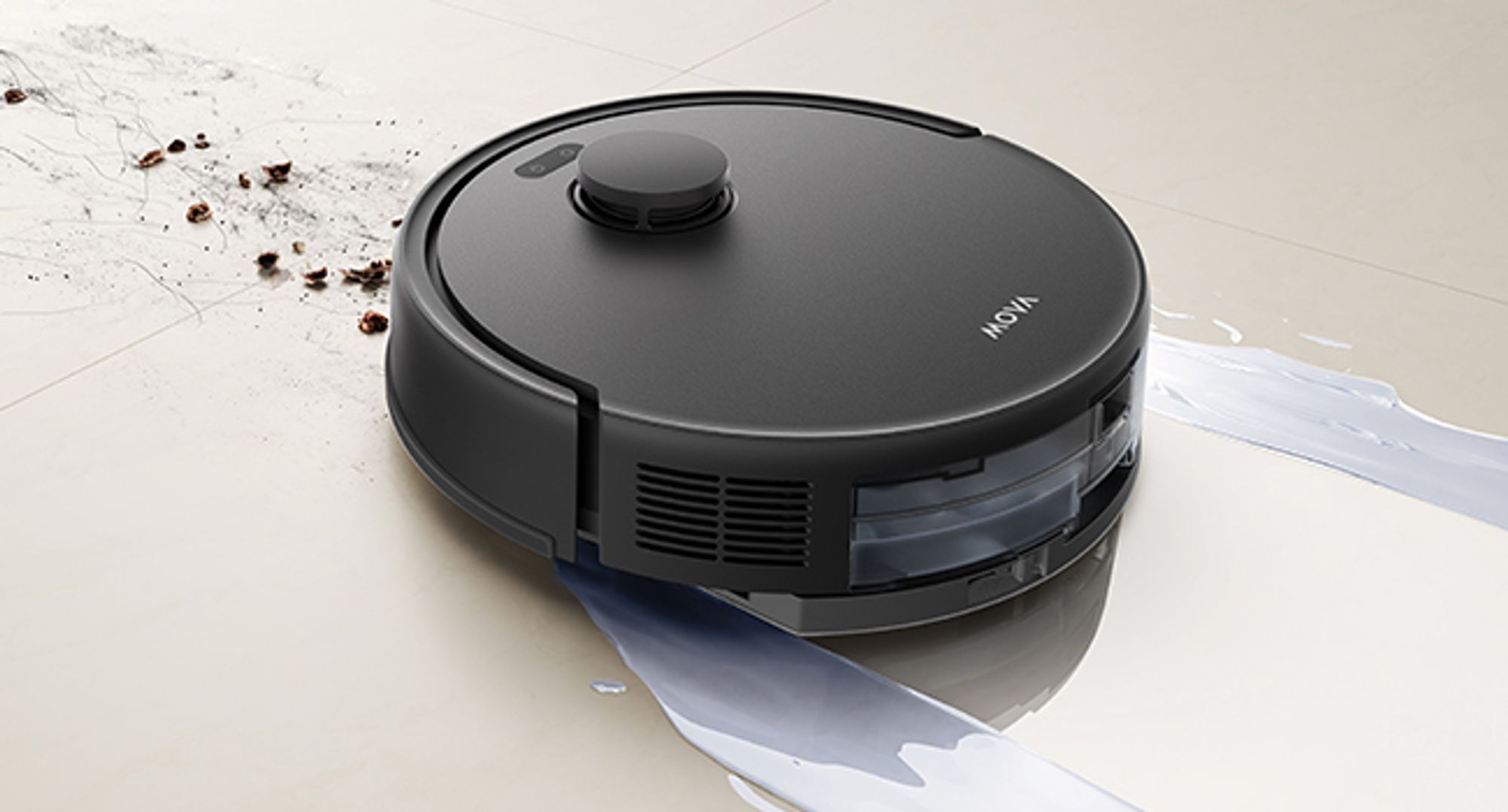 MOVA E20 Saugroboter mit Wischfunktion, LDS-Navigation, 5.000 Pa Saugkraft, 2-in-1 Staubsaugen und Wischen, Kompakte Bauweise