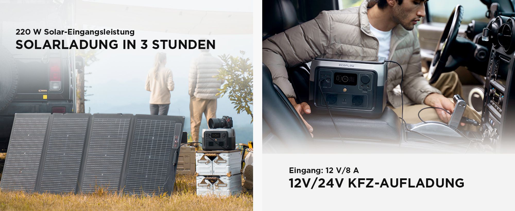 EF ECOFLOW Tragbare Powerstation RIVER 2 MAX, 512Wh Solargenerator(Generalüberholt)