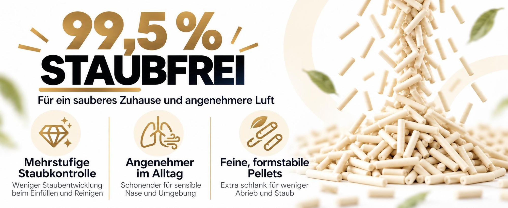 PET VIOLET Tofu Katzenstreu Natur – 99,5 % staubfrei mit feinen formstabilen Pellets