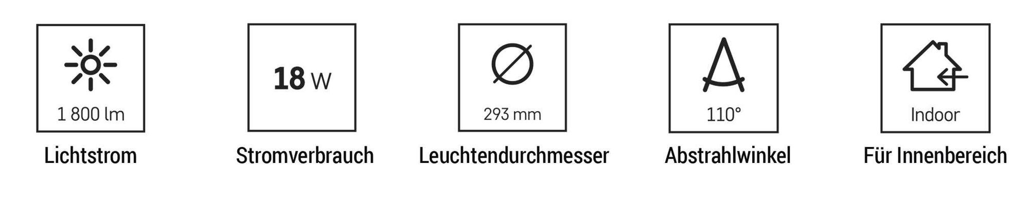 EMOS LED-Wand-/Deckenleuchte FLORI, rund, neutralweiß 4000 K, 1800 lm, 18 W (statt 115W Glühbirne), für Innenbereich, Ø 29,3 cm, weiß