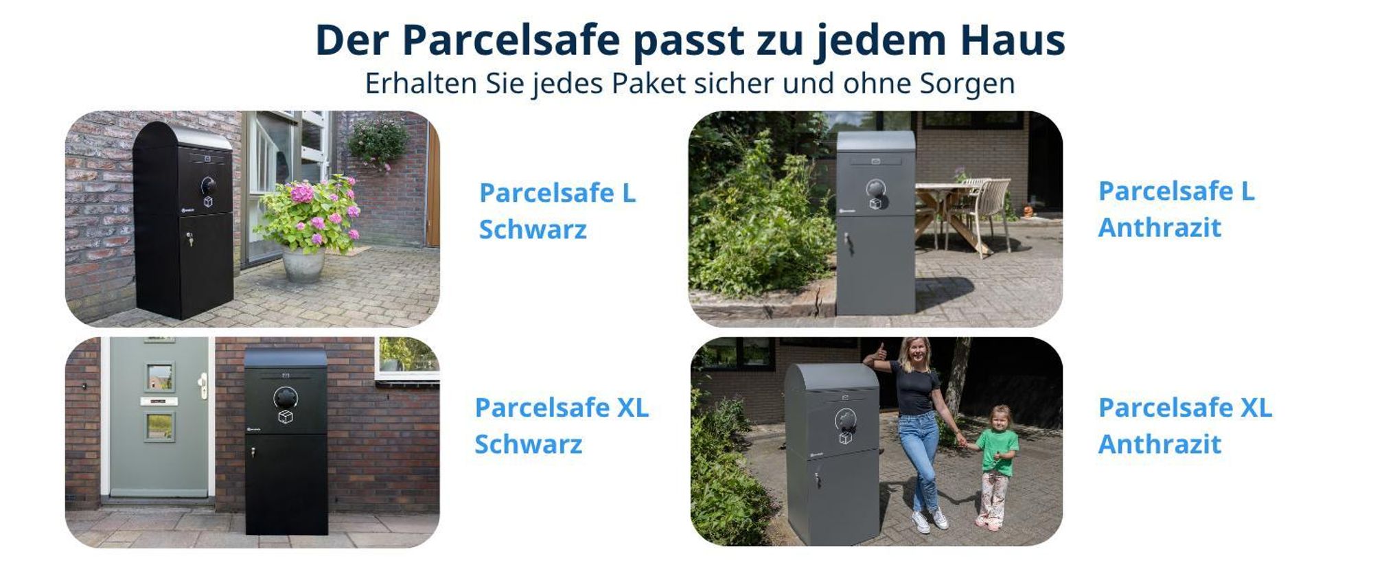 Parcelsafe XL Paketbox für sichere Paketzustellung, auch wenn niemand zu Hause ist