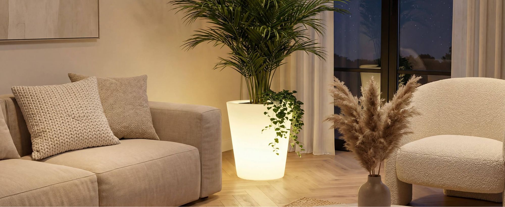 tectake® Leuchtzylinder Luminous Curve Cooler als Sektkühler mit LED-Beleuchtung, 12 W 38 x 40 cm, inkl. Erdspieß
