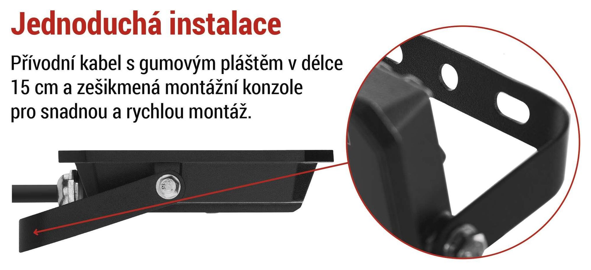 EMOS LED reflektor SIMPO 30 W, černý, neutrální bílá, ZS2233
