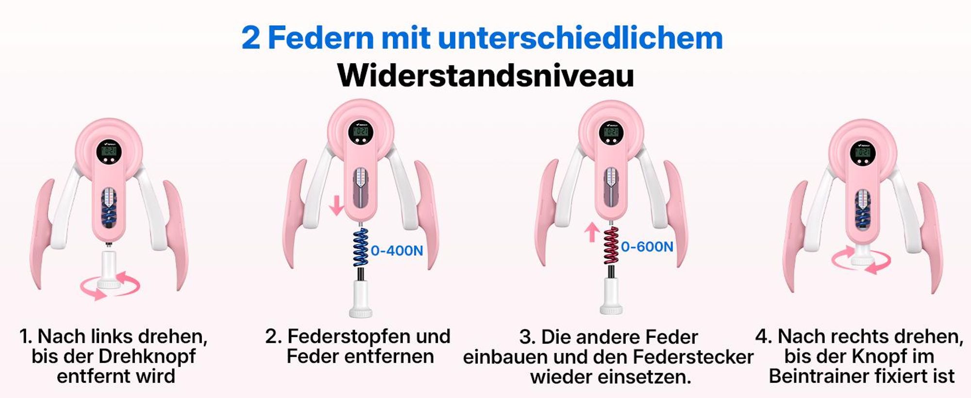 Beckenbodentrainer, Oberschenkeltrainer, Beintrainer, postnatale Rückbildung. Kompakt, tragbar, vielseitig einsetzbar