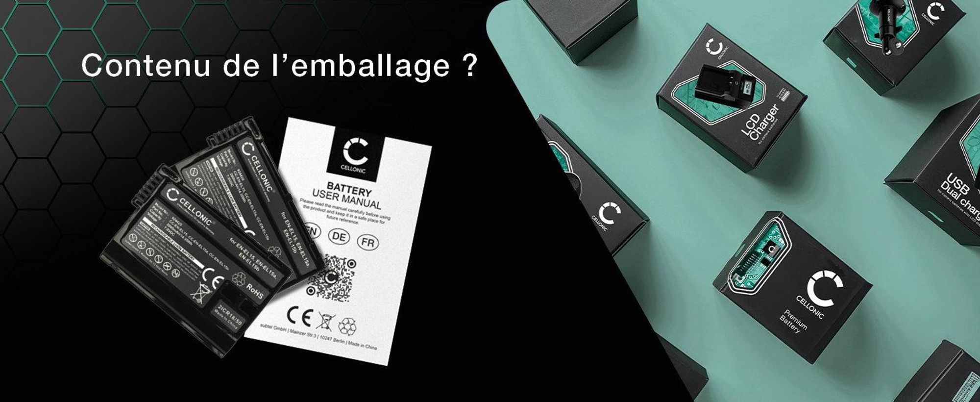 CELLONIC 2x Batterie pour Appareil photo Compatible avec Nikon D850, D750, ZR, EN-EL15c - (2000mAh, 7V)