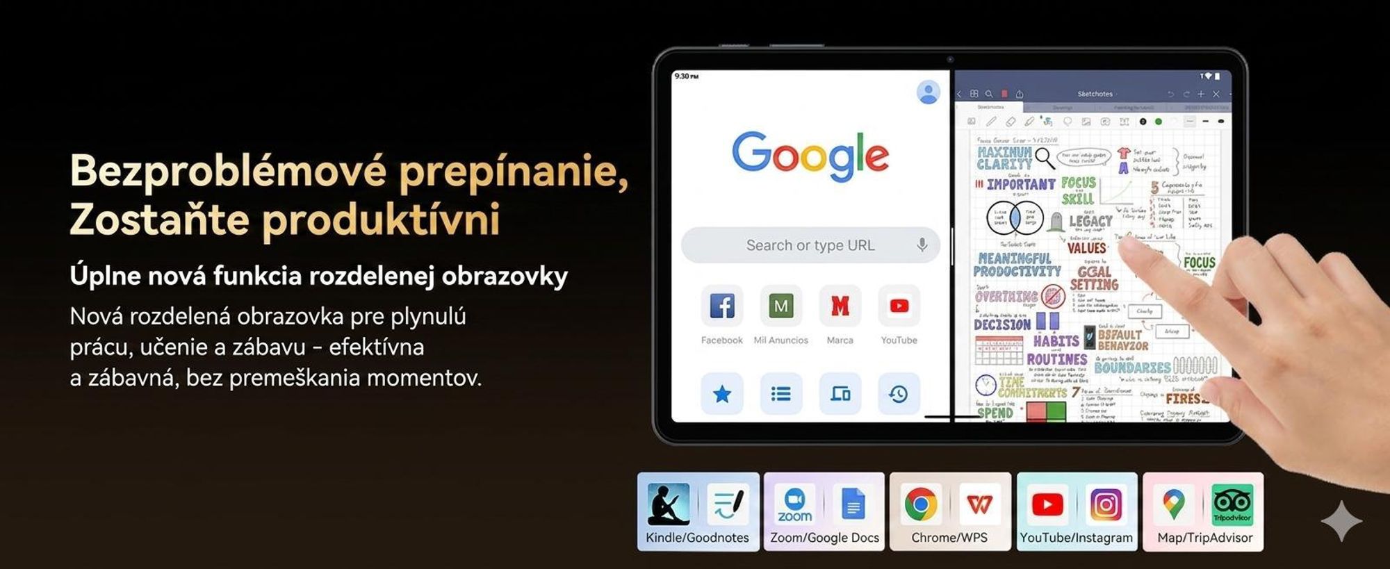 Tablet T80 (18GB + 128GB),10 palcov,Android 16,6000 mAh,vrátane klávesnice,myši,stylusu,ochranného puzdra,stojana a ochrannej fólie,Face ID,BT 5.0,5G