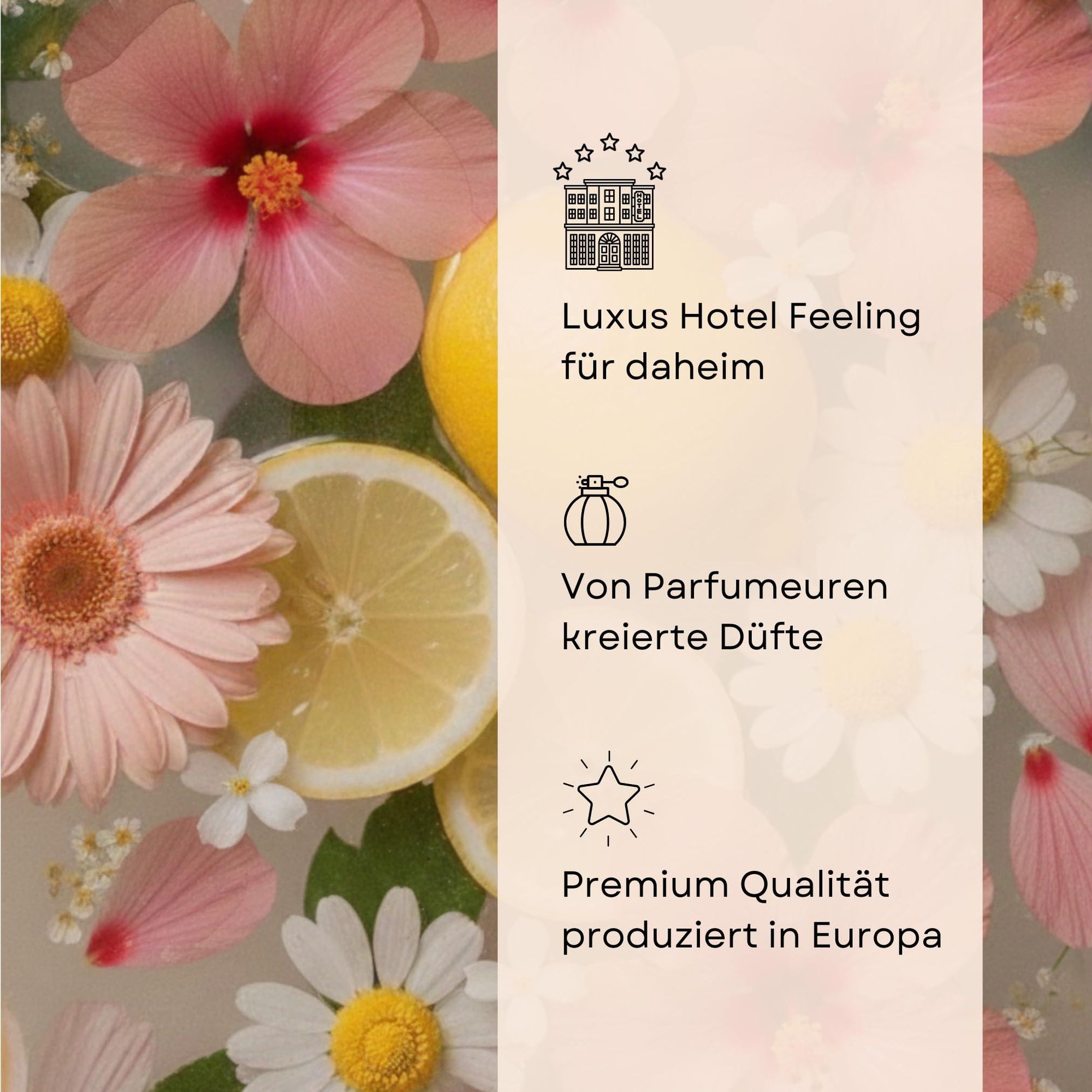BOHORIA® Raumspray 500 ml Flora – Blumiger Raumduft mit Mandarine, Bergamotte, Jasmin & Zedernholz – Hotel Scents Home Perfume