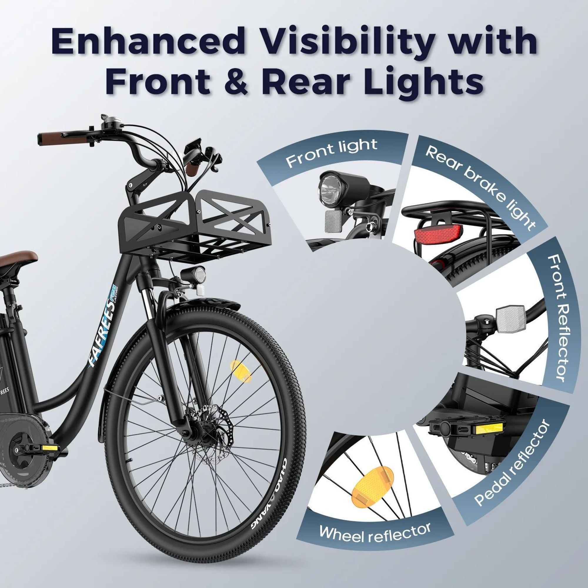 Bicicletta Elettrica FAFREES F26 Lasting - Motore 250W Batteria 36V25Ah 26x1.95 Pollici Pneumatici Freni a Disco Meccanici - Nero