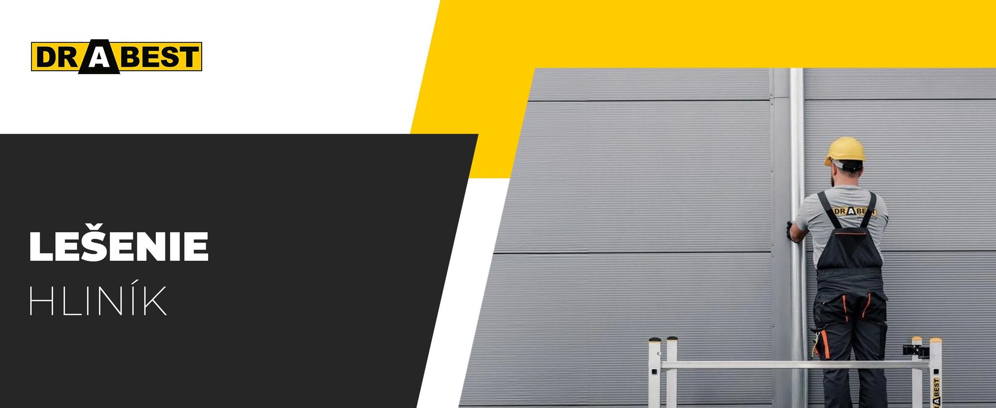 Drabest | Hliníkové lešenie – hliníkové lešenie 2×6 – rebríkové lešenie – nosnosť platformy: 150 kg – rozmery platformy: 46 × 150 cm