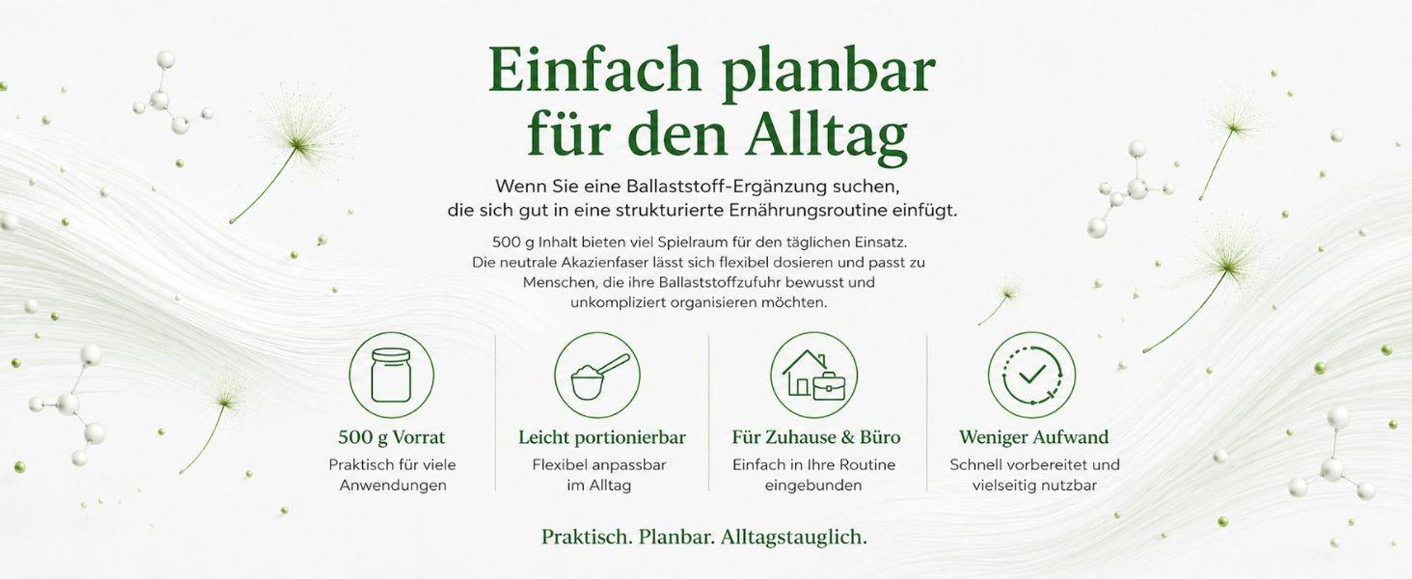Akazienfaser 500 g Ballaststoff 90% Pulver