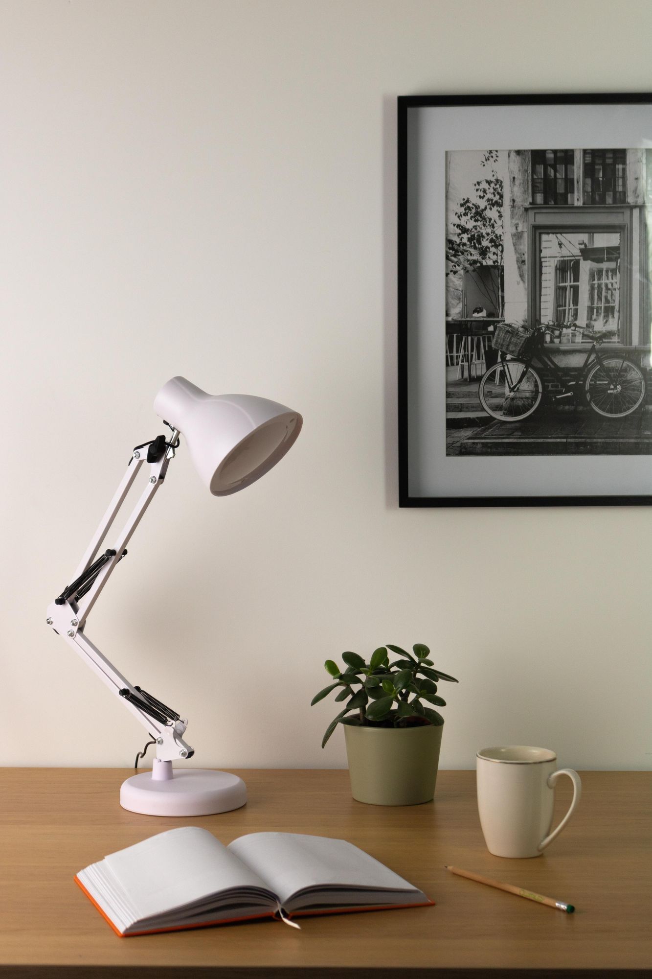 LUMILED LED 7W Schreibtischlampe klassisch Leselampe Schwarz USB dimmbar Verstellbarer Arm Nachttischlampe Retro Metall Farbwechsel