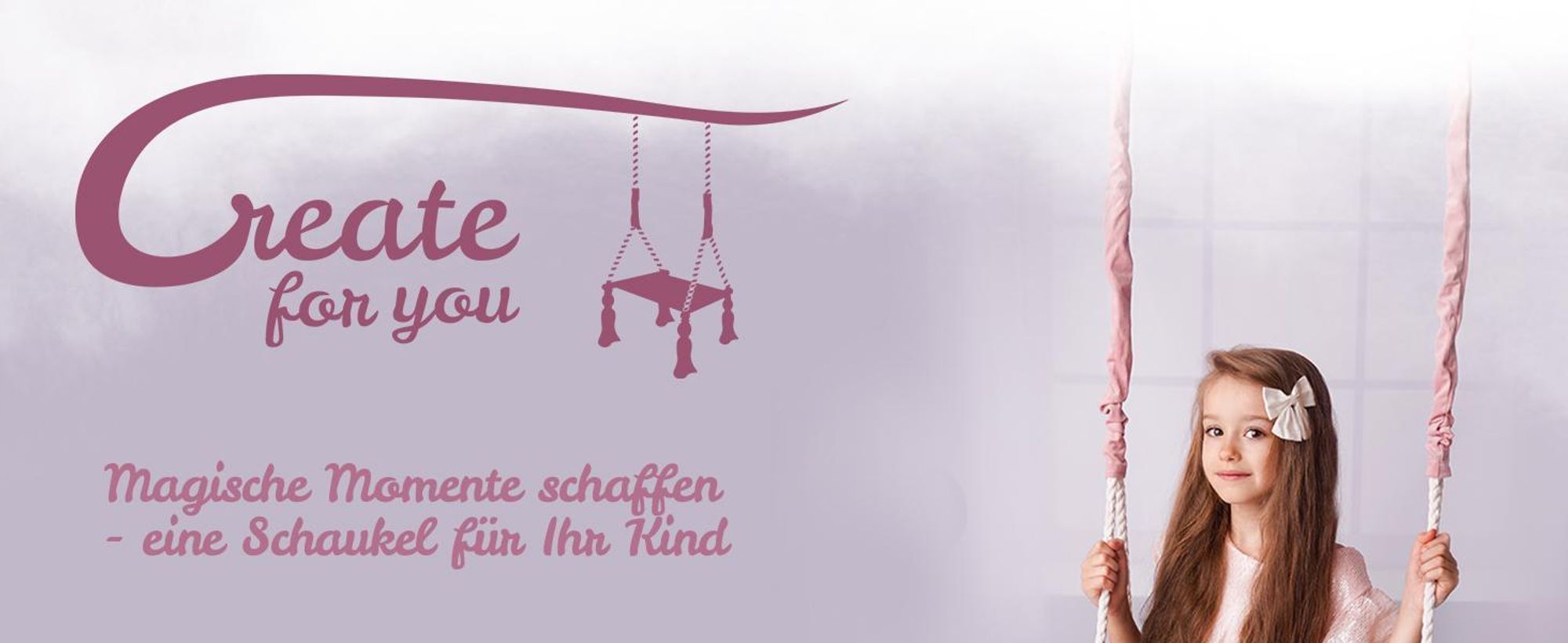 Create for you® - Holzschaukel für Kinder mit Baumwollseil, Kinderschaukel, Indoor-Sitz mit Weichem Material, Höhenverstellbar, Beige
