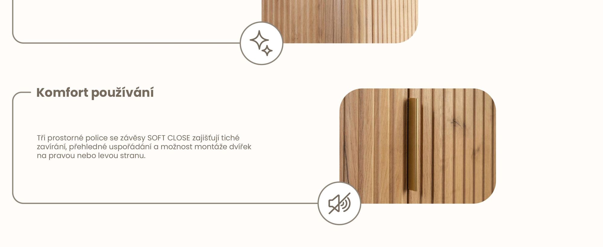Koupelnová Vysoká Skříňka - 139 CM - Hnědý Mat - MDF