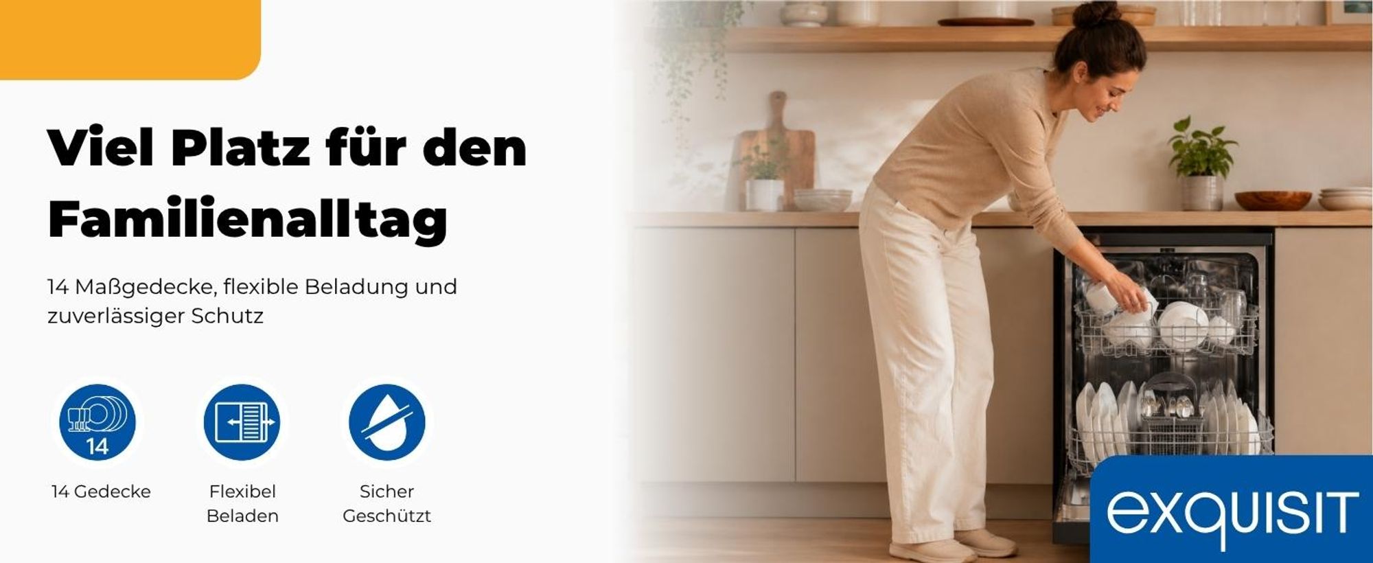 Geschirrspüler | GSP59114-451D schwarz | 14 Stk | 4 Programme | Elektronisch | Energieklasse D | 49 dB | Geräuschklasse C | Schwarz