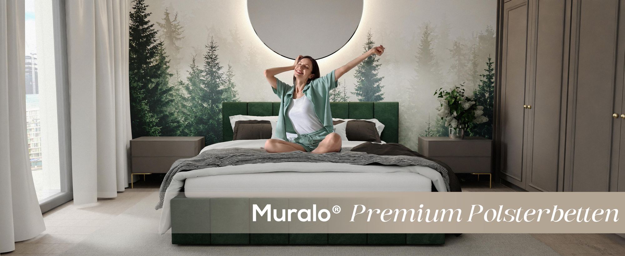 Muralo PREMIUM POLSTERBETT für Schlafzimmer Polsterbett mit Bettkasten und Gasdruckfeder Bett mit Polsterkopfteil Doppelbett 140x200 Bett mit Stauraum Creme