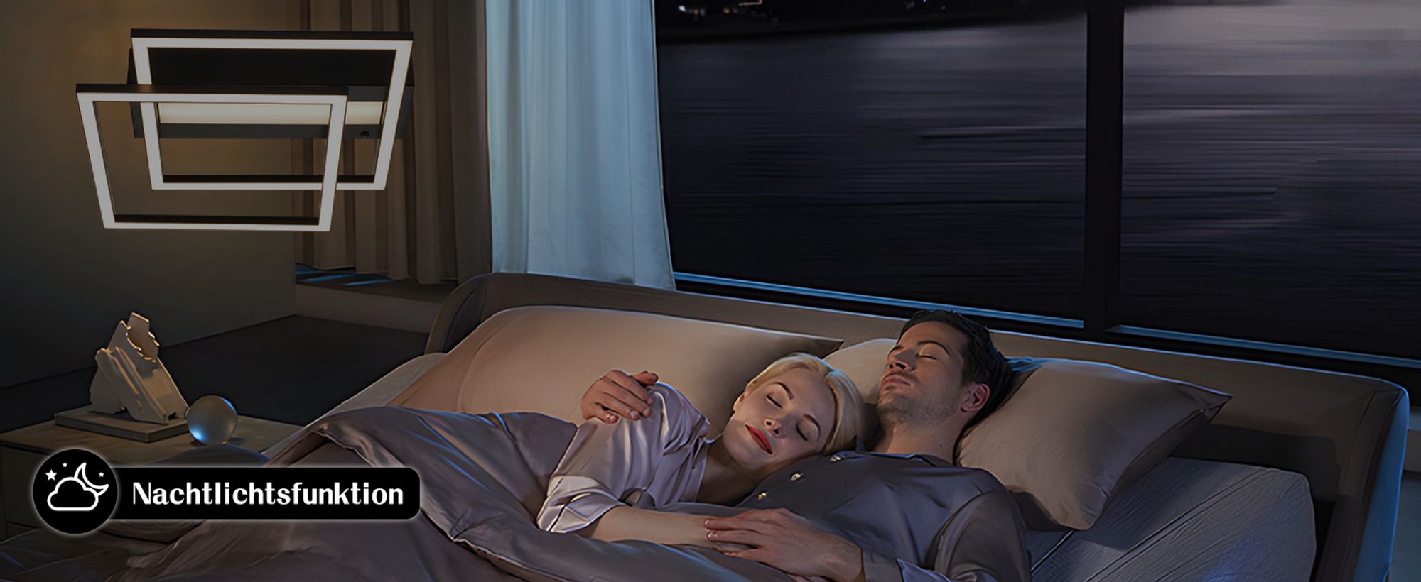 ZMH LED Deckenleuchte 42W Schwarz  Deckenlampe Küche Dimmbar mit Fernbedienung  Modern Schlafzimmer Flurlampe Eckig Deckenlampen für Wohnzimmer