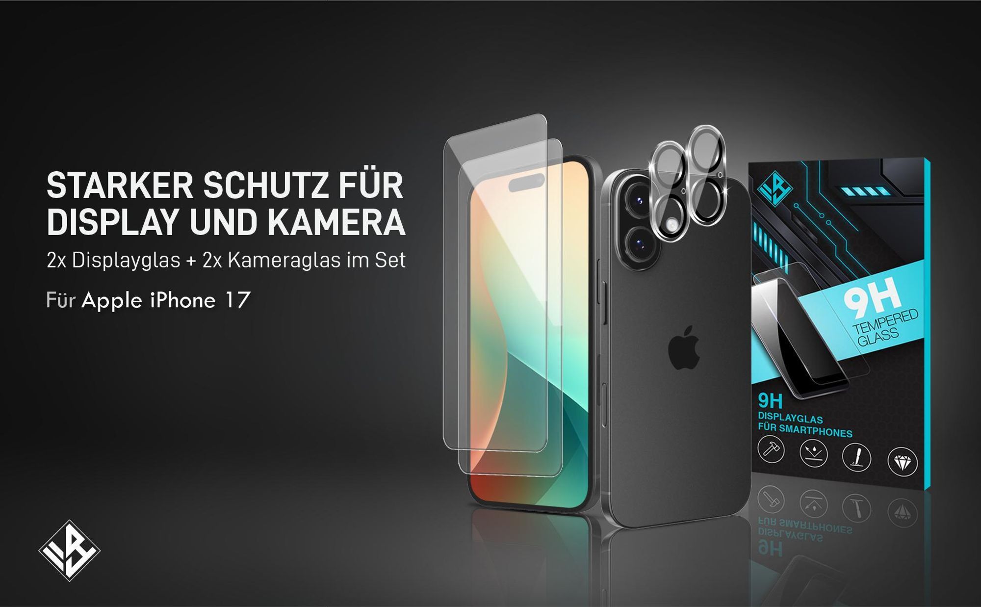 2er Set Kamera & Displayschutzglas für Apple iPhone 17 in 9H Härte