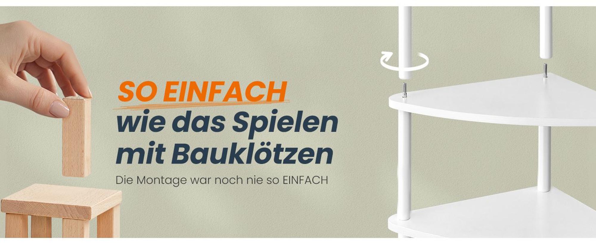 SONGMICS HOME Eckregal mit 5 Ebenen, superschnelle werkzeuglose Montage, Standregal