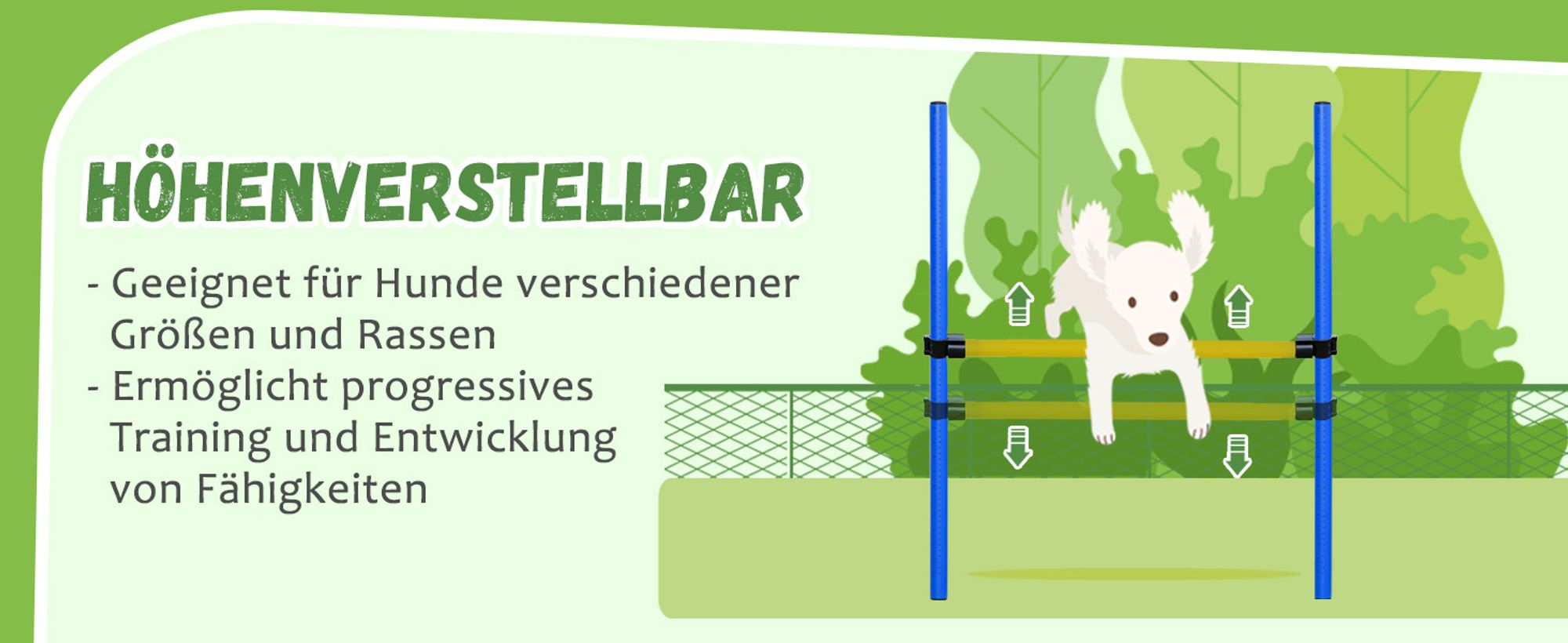 PawHut Hunde-Agility-Trainingsgeräte, Hunde-Agility-Parcours, Hund Agility Set