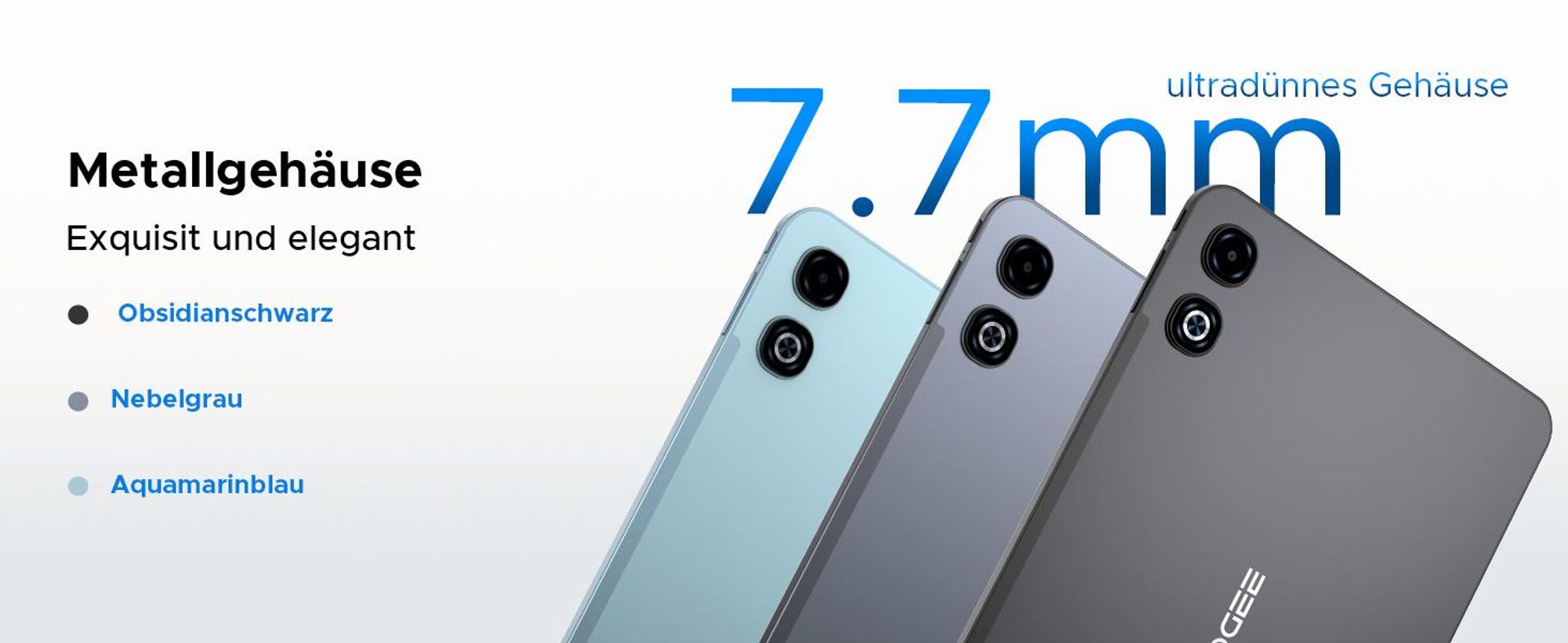 DOOGEE U13 Pro – Tablet, Android 16, 13,4 Zoll, 36 (6+30) GB + 256 GB, 120 Hz, 11.000 mAh/18 W, Gemini AI, Widevine L1, 8 MP + 13 MP Kamera