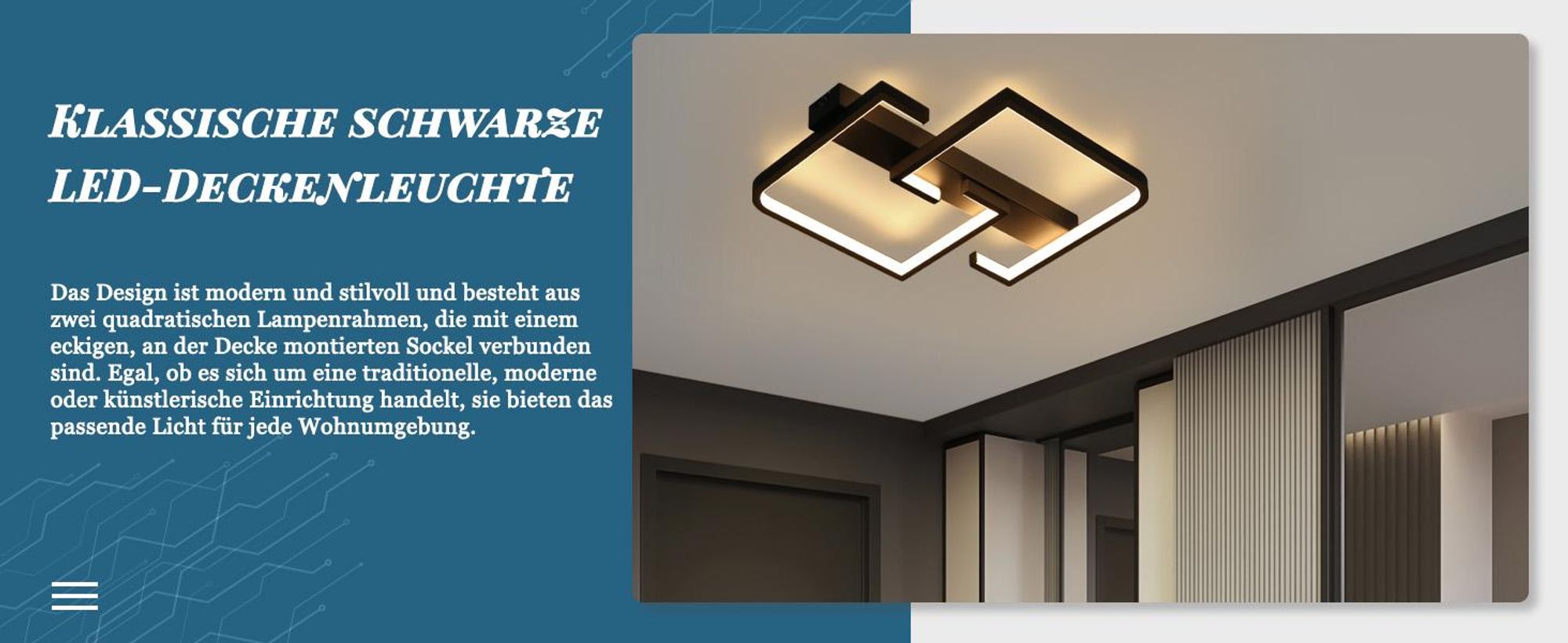 ZMH Deckenleuchte LED Deckenlampe Schwarz Klein Flurlampe 19W Metall Küchenlampe Warmweiß 3000K Schlafzimmerlampe für Flur Schlafzimmer Küche