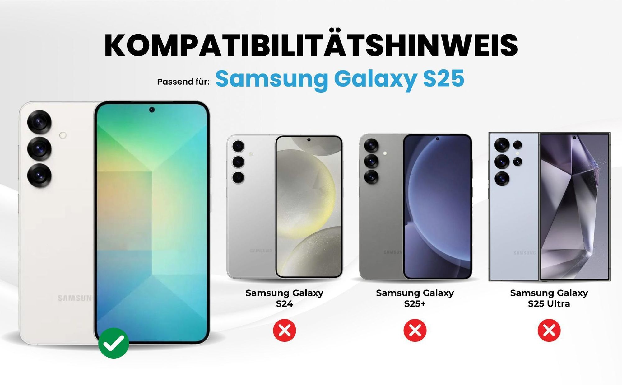 Kompatibilitätshinweise Hülle für Samsung Galaxy S25