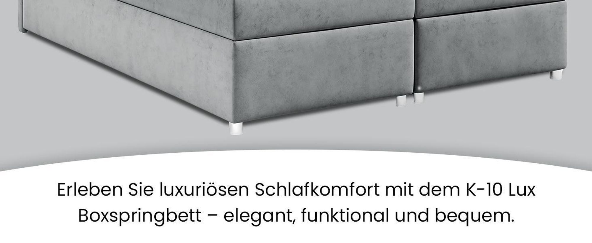 Best For Home Trinity K-10 Boxspringbett| Bett mit Bettkasten Bonellfederkern inkl. Topper | Polsterbett 180x200 mit Lieferung bis zur Bordsteinkante